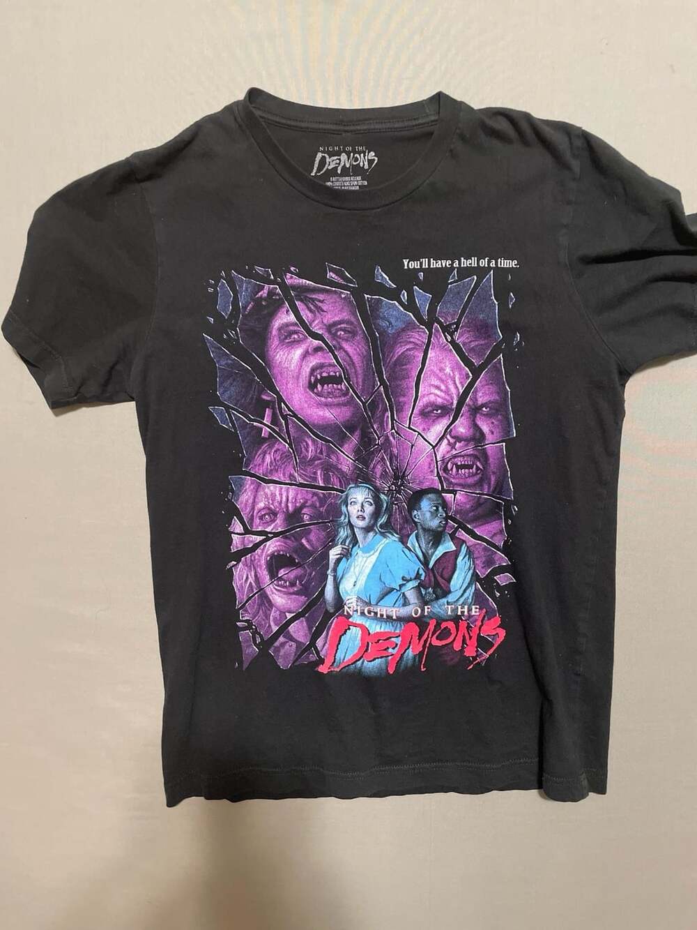 Night of the Demons T-Shirt Size M Black Horror Movie Graphic Tee